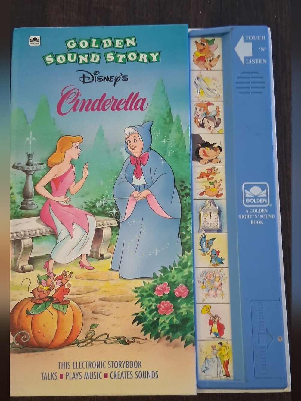 vintage 1993 Disney's Cinderella Golden Sound Story electronic storybook. (Works